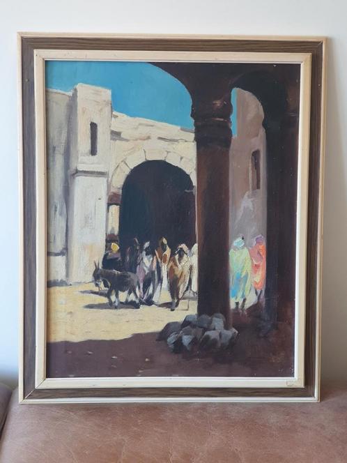 Oosters schilderij prachtig werk onduidelijk gesigneerd, Antiek en Kunst, Kunst | Schilderijen | Klassiek, Ophalen