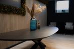 Organische eettafel eiken – Matrix XL dark grey, Info@inrichtingopmaat.nl, 100 tot 150 cm, Verzenden, Inrichting op maat