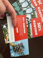 5 kortingskaartjes Walibi 50% korting tm 31 mei 2026, Tickets en Kaartjes, Drie personen of meer, Kortingskaart