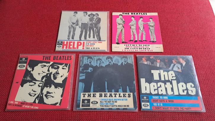 Beatles 5 EP's uit Zweden, Cd's en Dvd's, Vinyl | Pop, Gebruikt, 1960 tot 1980, Overige formaten, Ophalen of Verzenden
