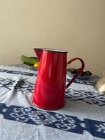 Rood tinnen kannetje vintage, Ophalen of Verzenden