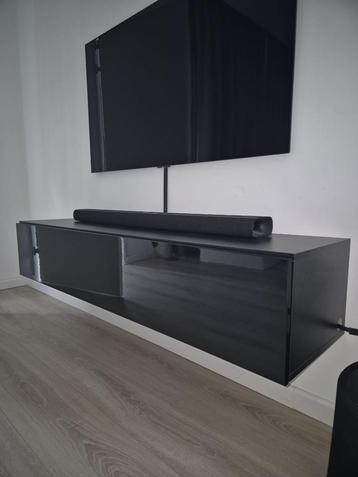 TV-Meubel Meubella– Hoogglans Zwart – 160 cm beschikbaar voor biedingen