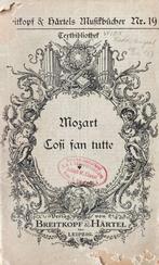 Tekstboekje Cosi von Tutte Mozart Leipzig uitgave goede staa, Gelezen, Artiest, Ophalen of Verzenden, Mozart