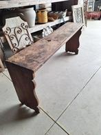 Brocante houten bankje, Antiek en Kunst, Ophalen