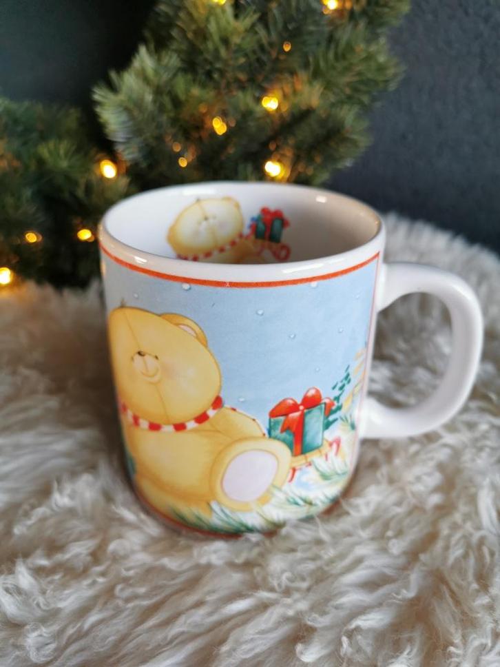 Kerstmok, beker - 'Forever friends', Diversen, Kerst, Zo goed als nieuw, Ophalen of Verzenden
