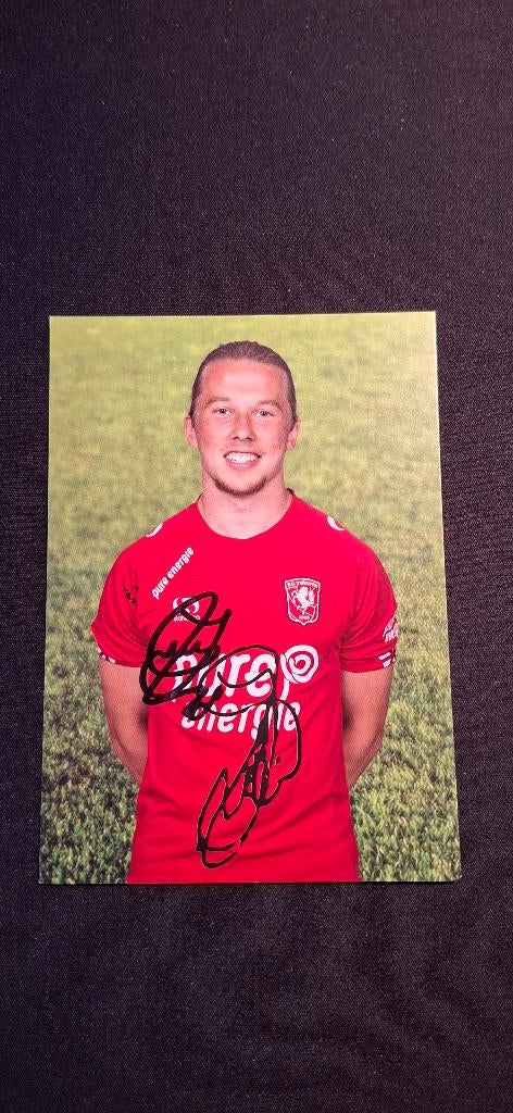 Spelerskaart + handtekening Jeroen van der Lely # FC Twente, Verzenden, Nieuw, F.C. Twente, Spelerskaart