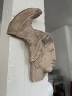 SALE: oud stenen wandbeeld, vintage beeld hoofd Griekse God, Ophalen, Gebruikt, -, -
