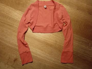 Jilly oranjeroze bolero maat 122 beschikbaar voor biedingen