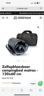 Deryan zelfopblaasbaar matras campingbed 2x prijs per stuk, Ophalen of Verzenden, Zo goed als nieuw