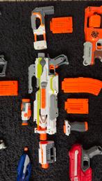 5 Nerf geweren + 2 Nerf modules geweren en Nerf vest, Kinderen en Baby's, Ophalen of Verzenden, Zo goed als nieuw