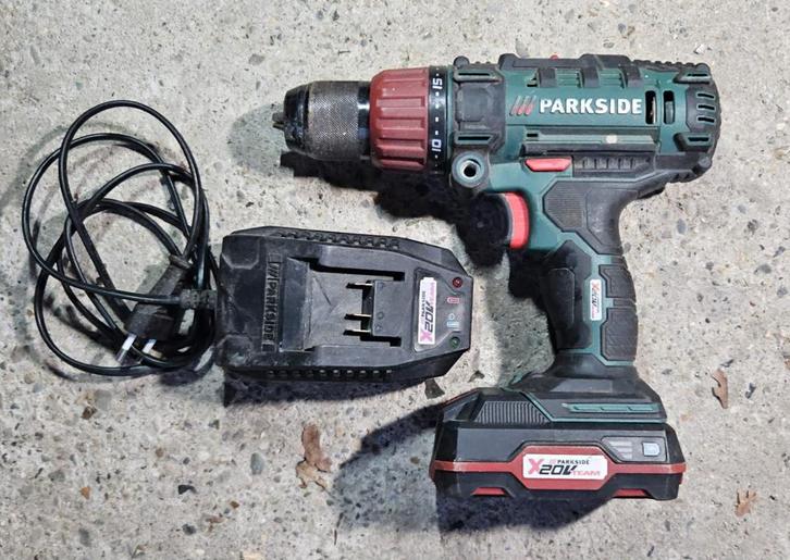 Accuschroefboormachine  Parkside, Doe-het-zelf en Verbouw, Gereedschap | Boormachines, Gebruikt, Boormachine, Ophalen of Verzenden