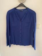 Dunne nachtblauwe blouse met V-hals maat 38, Kleding | Dames, Blouses en Tunieken, Maat 38/40 (M), Atmosphere, Blauw, Ophalen of Verzenden