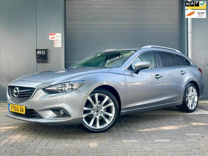 Mazda 6 Sportbreak 2.0 HP GT-M NAP BOSE LEER KEYLESS MEMORY, Auto's, Mazda, Bedrijf, Te koop, 6 sportbreak, ABS, Achteruitrijcamera