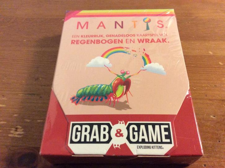 Mantis. Kaartspel van Exploding Kittens. Nieuw, Hobby en Vrije tijd, Gezelschapsspellen | Kaartspellen, Nieuw, Een of twee spelers