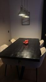 Zwarte Mango Houten Eettafel - HUUS, Zo goed als nieuw, Vijf personen of meer, 150 tot 200 cm, Rechthoekig