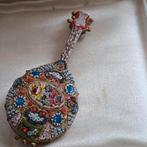 BROCHE ANTIEK- MICRO  Mosaic  ITALY 1910, Sieraden, Tassen en Uiterlijk, Antieke sieraden, Verzenden, Overige materialen, Broche