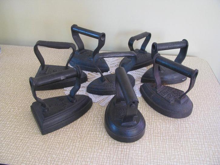 Van VROEGER * cast iron # gietijzer * 8 x strijk bout voor ;, Antiek en Kunst, Antiek | Gereedschap en Instrumenten, Ophalen