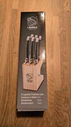 Laguiole Premium Steakmessen Zwart - 6 stuks, Ophalen of Verzenden, Nieuw, Rvs of Chroom, Los bestek