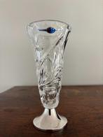 Vintage kristallen vaasje op zilveren voet. CBZ, Antiek en Kunst, Antiek | Glas en Kristal, Ophalen of Verzenden