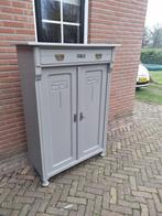 Antieke Grenen Meiden Kast Jugendstil Matte Verf, Ophalen