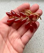 Prachtige goudkleurige herfst broche met filigrano, Sieraden, Tassen en Uiterlijk, Broches, Ophalen, Zo goed als nieuw, Goud, Overige materialen