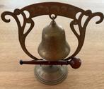 Vintage antieke tafelbel met klepel, Antiek en Kunst, Ophalen, Koper