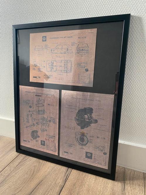 Mooie ingelijste golf 2 rallye g60 blueprints, Boeken, Auto's | Folders en Tijdschriften, Ophalen of Verzenden