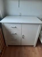 Witte commode met lades en kast, Gebruikt, 50 tot 70 cm, Ophalen of Verzenden, 100 cm of meer