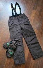 Skibroek en wanten 134/140, Kinderen en Baby's, Kinderkleding | Maat 134, Ophalen of Verzenden, Zo goed als nieuw, Jongen of Meisje