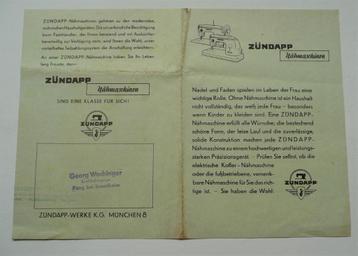 Zündapp Folder Naaimachine type Elcona en ZR 18 beschikbaar voor biedingen