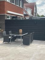 Tuinset zwart, Tuin en Terras, Ophalen, 4 zitplaatsen, Gebruikt, Aluminium