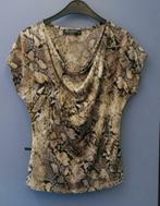 Rinascimento shirt (glad) watervalhalsje bruin snake M 37566, Kleding | Dames, T-shirts, Ophalen of Verzenden