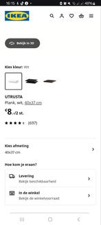 Te koop aangeboden Ikea Utrusta planken 2x 40x37 wit, Ophalen of Verzenden, Nieuw