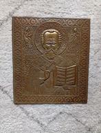 Grote Russische metalen ikoon van Nikolai, Antiek en Kunst, Ophalen of Verzenden