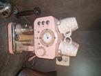 Espresso koffie machine met melkopschuimer, rose, Witgoed en Apparatuur, Koffiezetapparaten, Ophalen, Espresso apparaat, Gemalen koffie