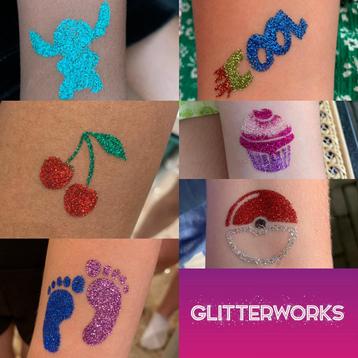 Glittertattoos op jouw feestje?  beschikbaar voor biedingen