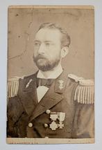 CDV Carte de Visite Marine Kolonel Visser Onderscheidingen, Verzamelen, Gebruikt, Foto, Ophalen of Verzenden, Voor 1940