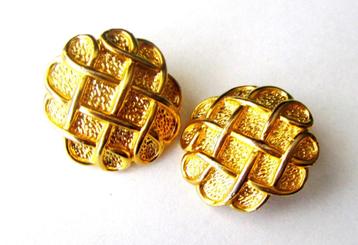 Chique Art Deco-stijl Oorbellen clips verguld beschikbaar voor biedingen