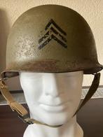 US M1 Helm 1945 t/m Korea Oorlog, Ophalen of Verzenden, Landmacht, Amerika, Helm of Baret
