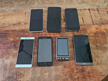 7 Android telefoons zie fotos en omschrijving beschikbaar voor biedingen