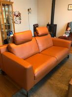 Montel Alassio Plus leren bank cognac kleur, Ophalen, Minder dan 75 cm, 150 tot 200 cm, Driepersoons