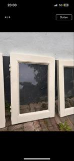 4 Raampjes - Hout met Enkel Glas, Doe-het-zelf en Verbouw, Glas en Ramen, Ophalen, Gebruikt, Gevelraam of Ruit, Minder dan 80 cm