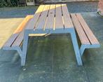 Zware design stalen picknick tafel, Tuin en Terras, Ophalen, Zo goed als nieuw, Rechthoekig, Staal