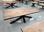 Oud eiken eettafels + spinpoot - diverse lengtes eiken tafel, Huis en Inrichting, Tafels | Eettafels, Ophalen, Nieuw, Rechthoekig