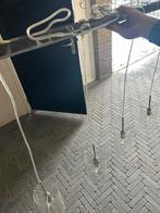 Moderne hanglamp met 4 lampen - Hoogte verstelbaar, Ophalen of Verzenden, Gebruikt, Metaal, 75 cm of meer