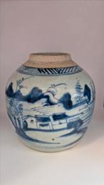 qing dynastie chinese porseleinen wit-blauwe gemberpot, Antiek en Kunst, Ophalen of Verzenden