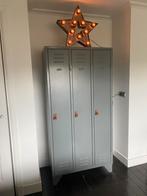 Vintage metalen locker kast / kledingkast kinderkamer, grijs, Ophalen, 50 tot 75 cm, 50 tot 100 cm, 150 tot 200 cm
