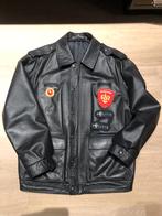 leren (politie)jas, Maat 52/54 (L), Kraayer, Zwart, Ophalen of Verzenden