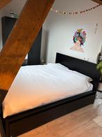 Ikea MALM bed 160x200, Huis en Inrichting, Ophalen, Zwart, Tweepersoons, Zo goed als nieuw