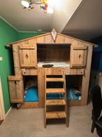 Boomhut bed zomerzoen daan stapelbed steigerhout, Ophalen, Gebruikt, Stapelbed